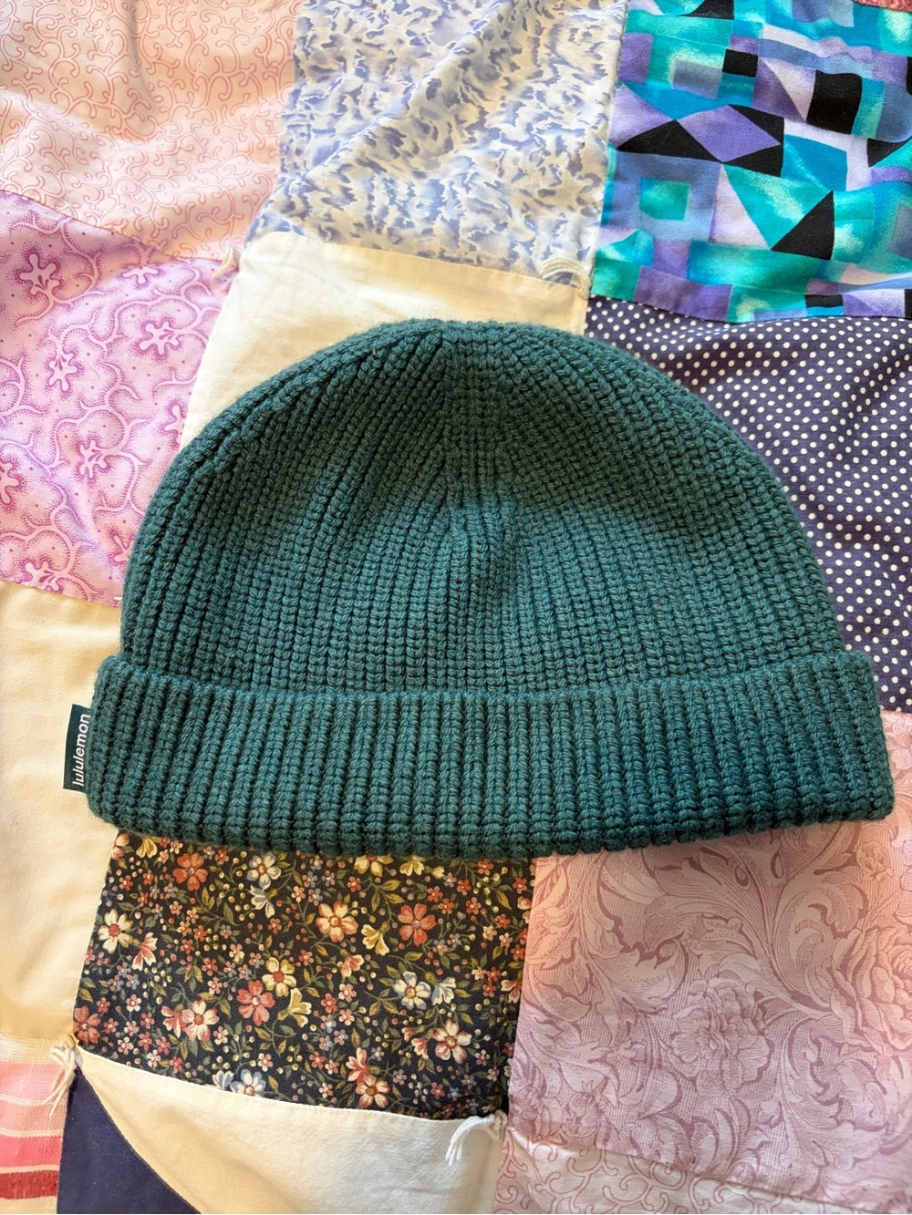 lululemon athletica Green Knit Cuffed Beanie